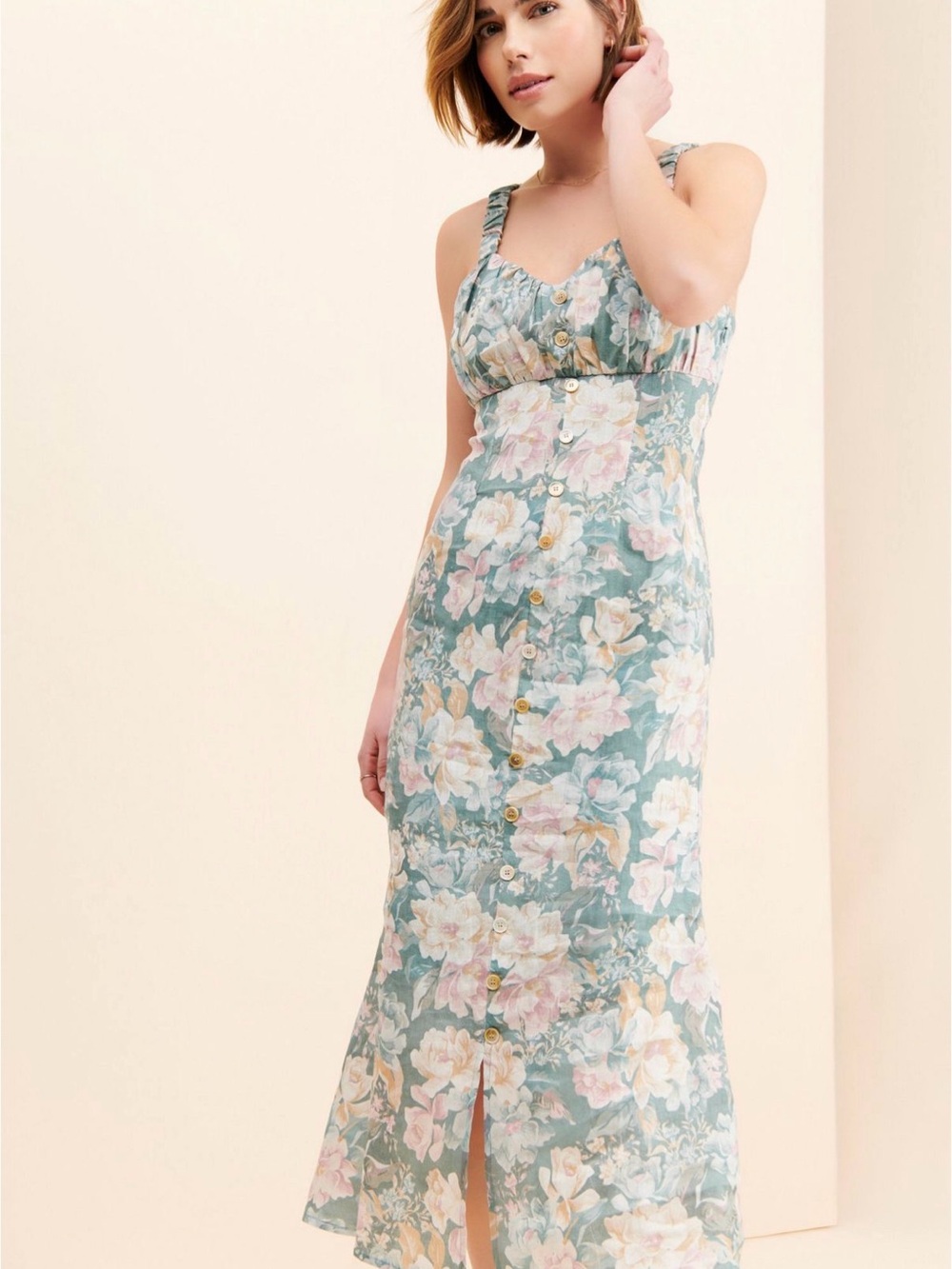 We are Kindred Isabel Linen Midi Dress
